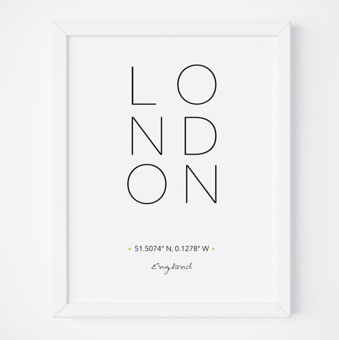 London Travel Poster, Modern City Typography