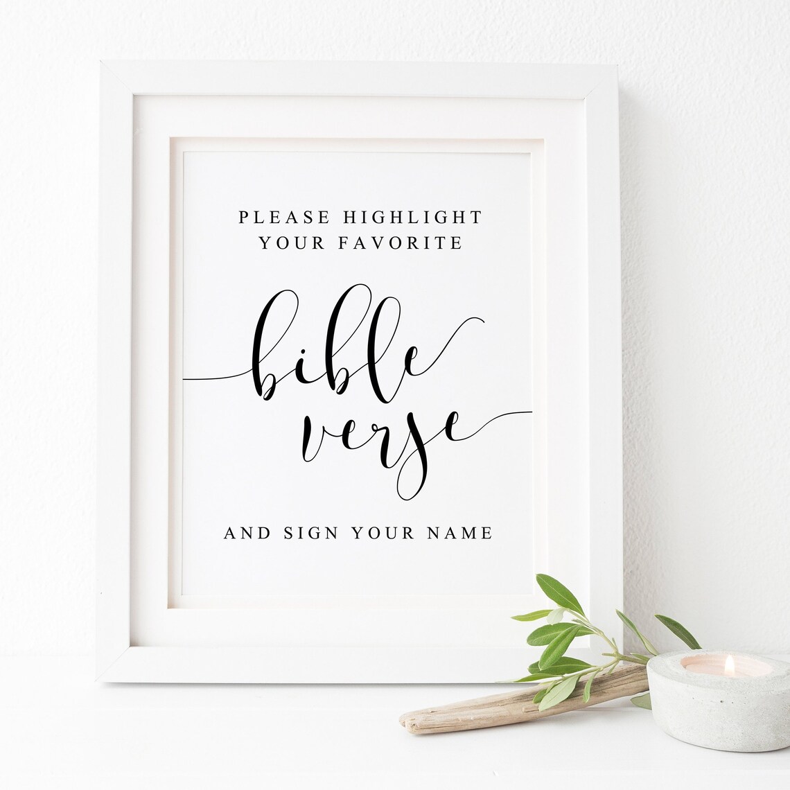 Bible Verse Wedding Guest Book Scripture Sign Print