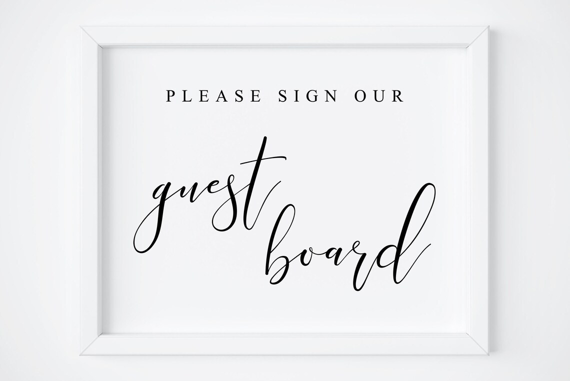 Please Sign Our Guest Board Wedding Guest Board