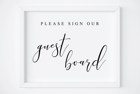 Please Sign Our Guest Board Wedding Guest Board