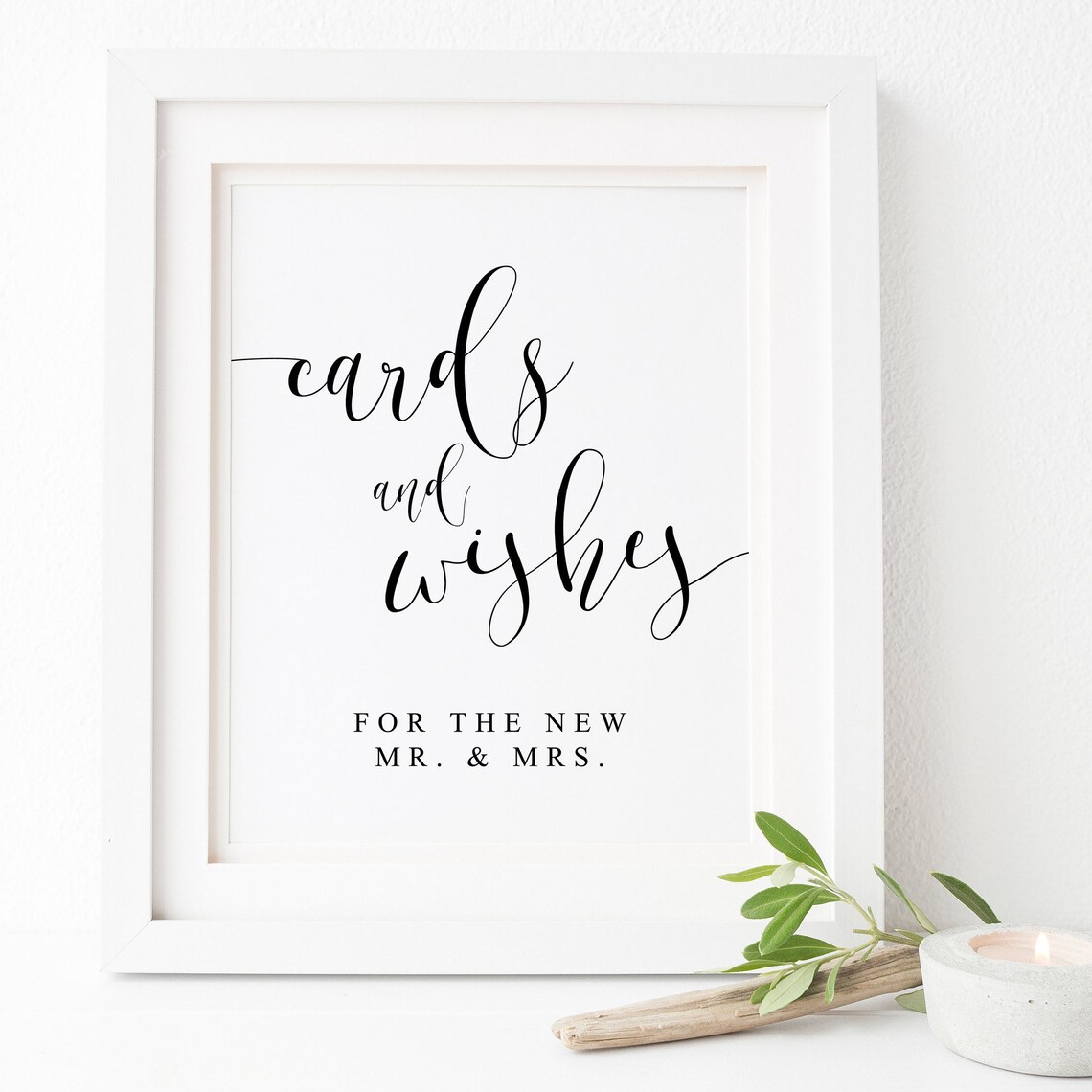 Cards And Wishes Wedding Reception Sign Art Print