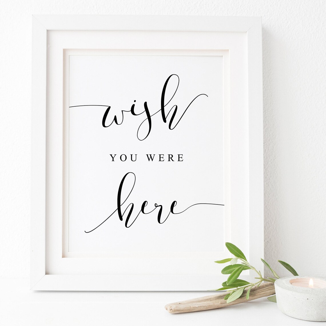Wish You Were Here Sign, Memorial Wedding Reception Art Print