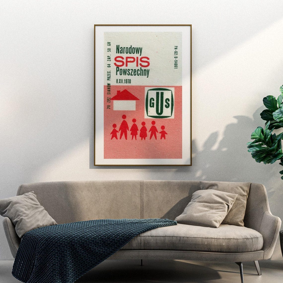 Narodowy Spis Powszechny 1970 Polish Census Matchbox Label Art Poster - Image 3