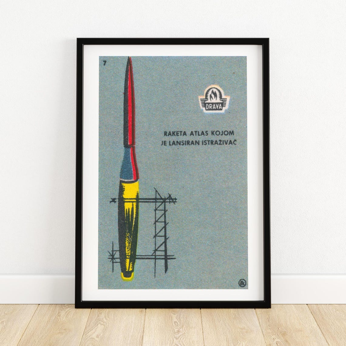 Atlas Rocket Explorer Launch Drava Yugoslavia Matchbox Poster