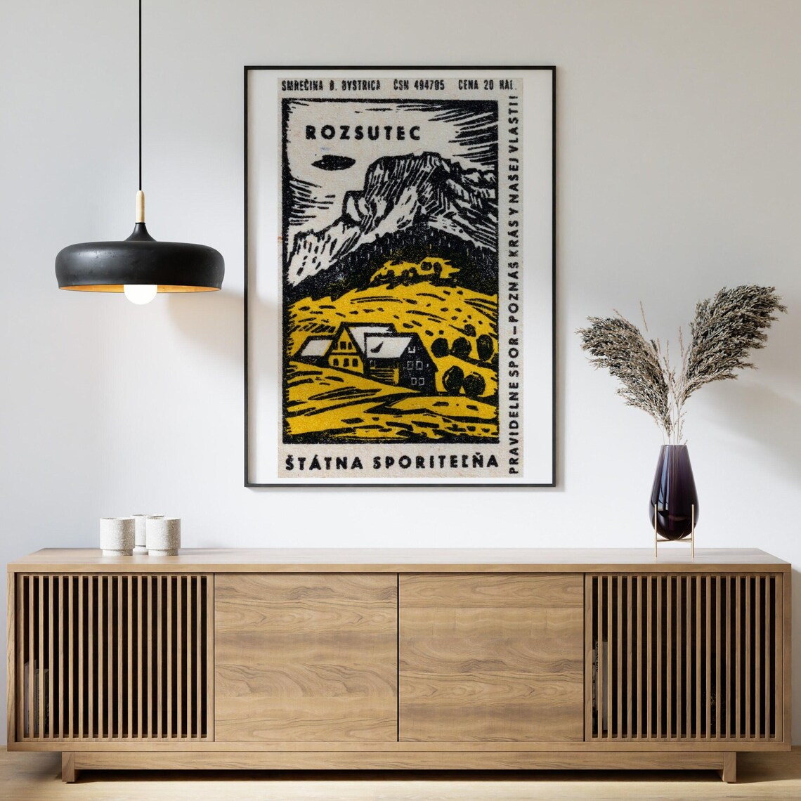 Rozsutec Mountain Cabin Slovak Vintage Savings Bank Label Poster - Image 4