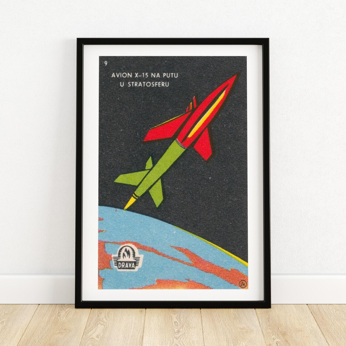 Plane In The Stratosphere Vintage Yugoslavia Poster