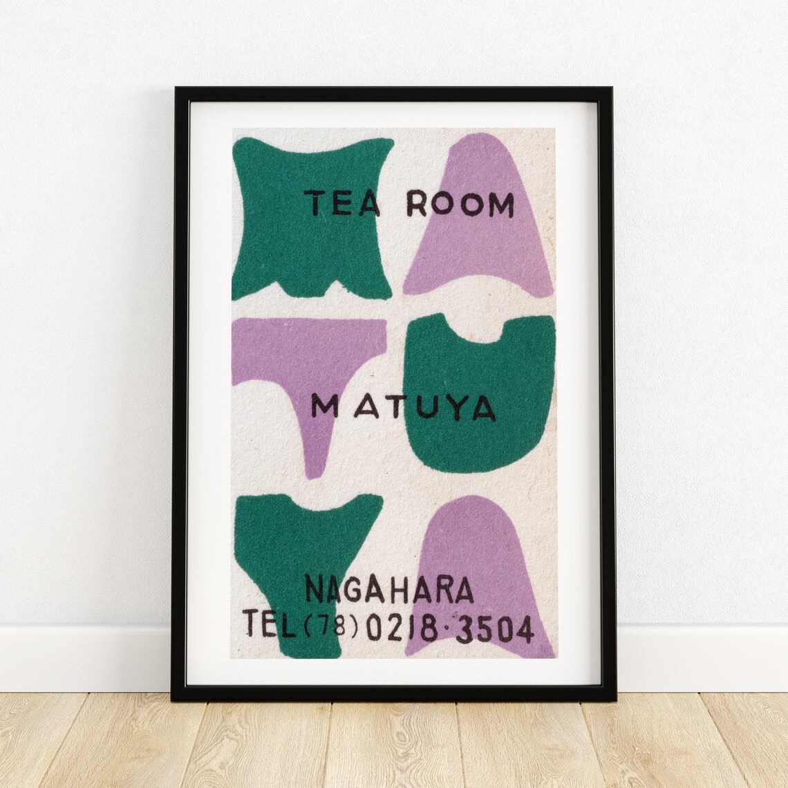 Matuya Tea Room Nagahara Abstract Japanese Vintage Label Art Print