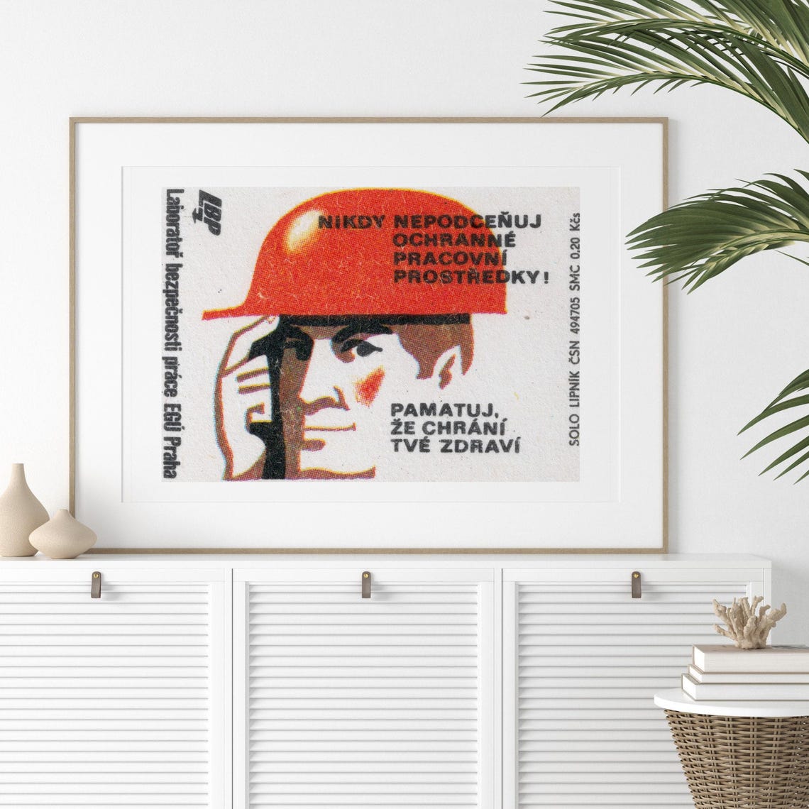 Never Underestimate Protective Equipment Worker Hard Hat Poster - Image 2