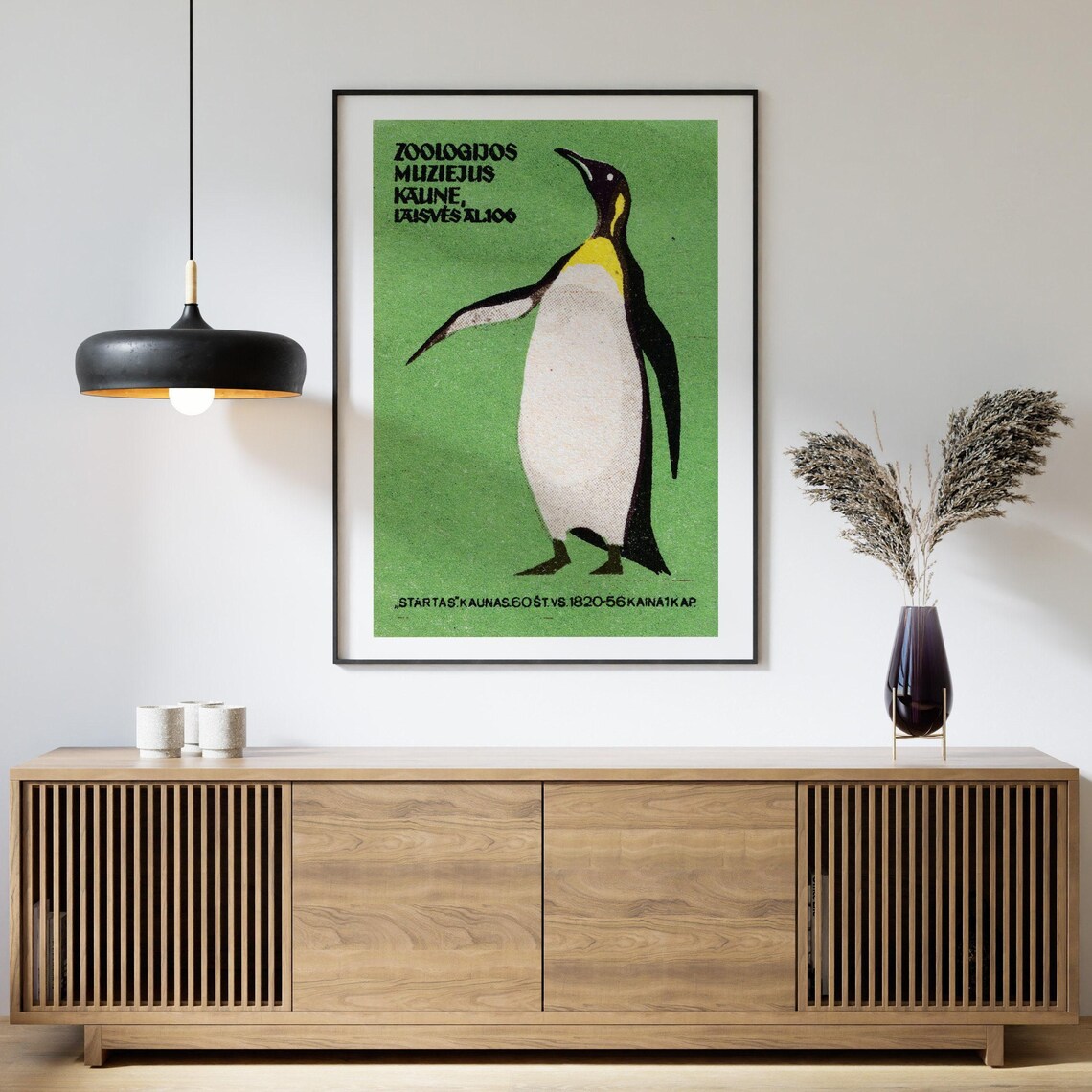 Zoologijos Muziejus Kaunas Penguin Green Matchbox Label Poster - Image 4