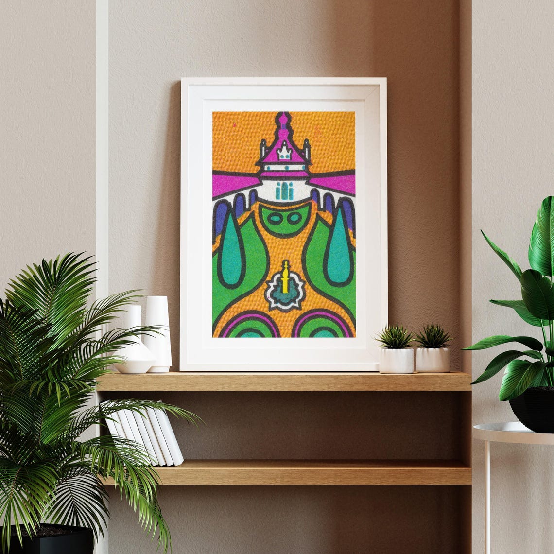 Small Fountain Baroque Garden Pop Art Vintage Matchbox Poster - Image 2