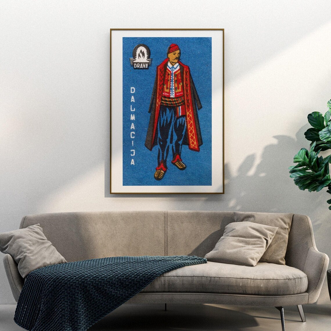 Croatian Man Matchbox Vintage Eastern Europe Art Print - Image 3