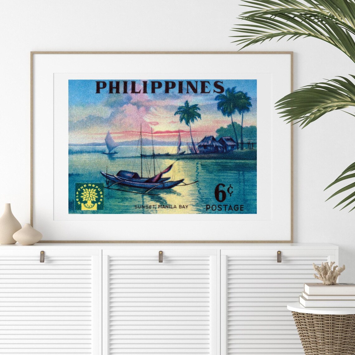 Sunset Manila Bay Vintage Filipino Art Poster - Image 2