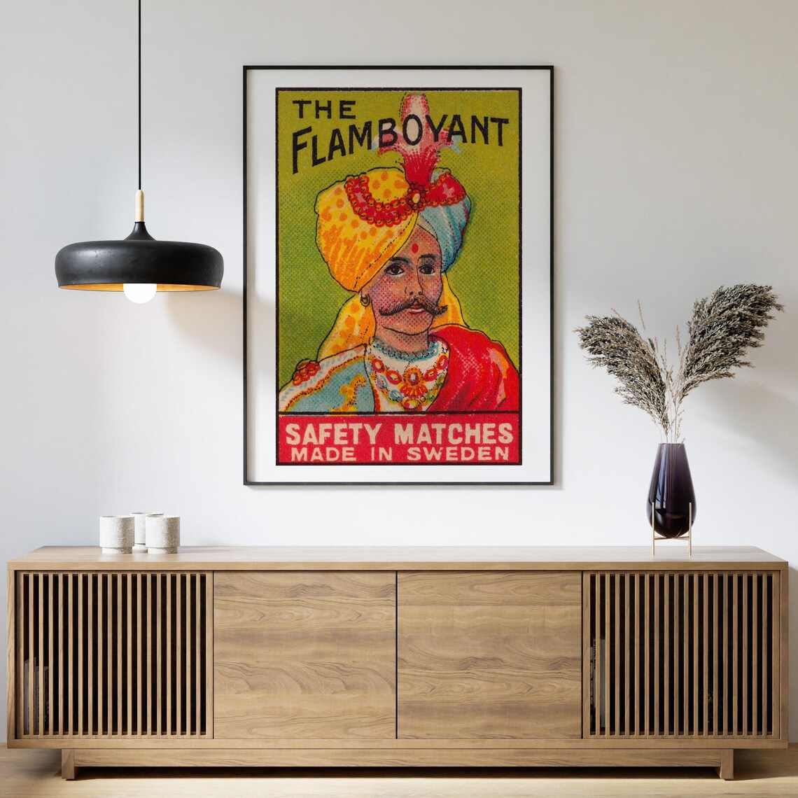 The Flamboyant Turbaned Indian Man Swedish Safety Matches Poster - Image 4