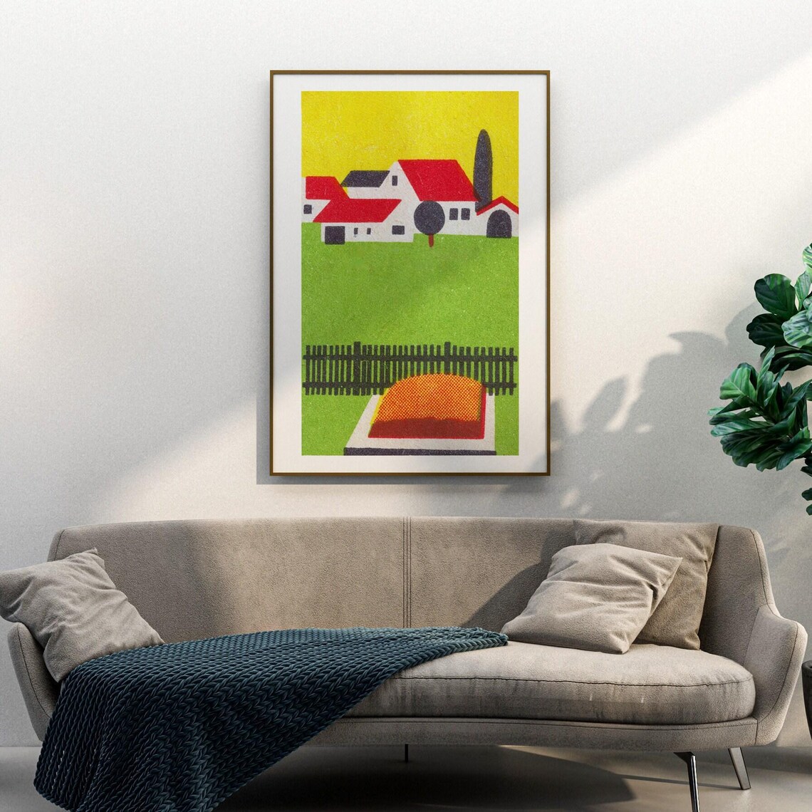 Countryside Cake Matchbox Vintage Eastern Europe Poster - Image 3