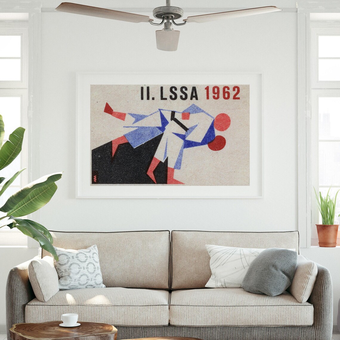 Judo Throw Matchbox Print, Vintage Czech Poster - Image 3