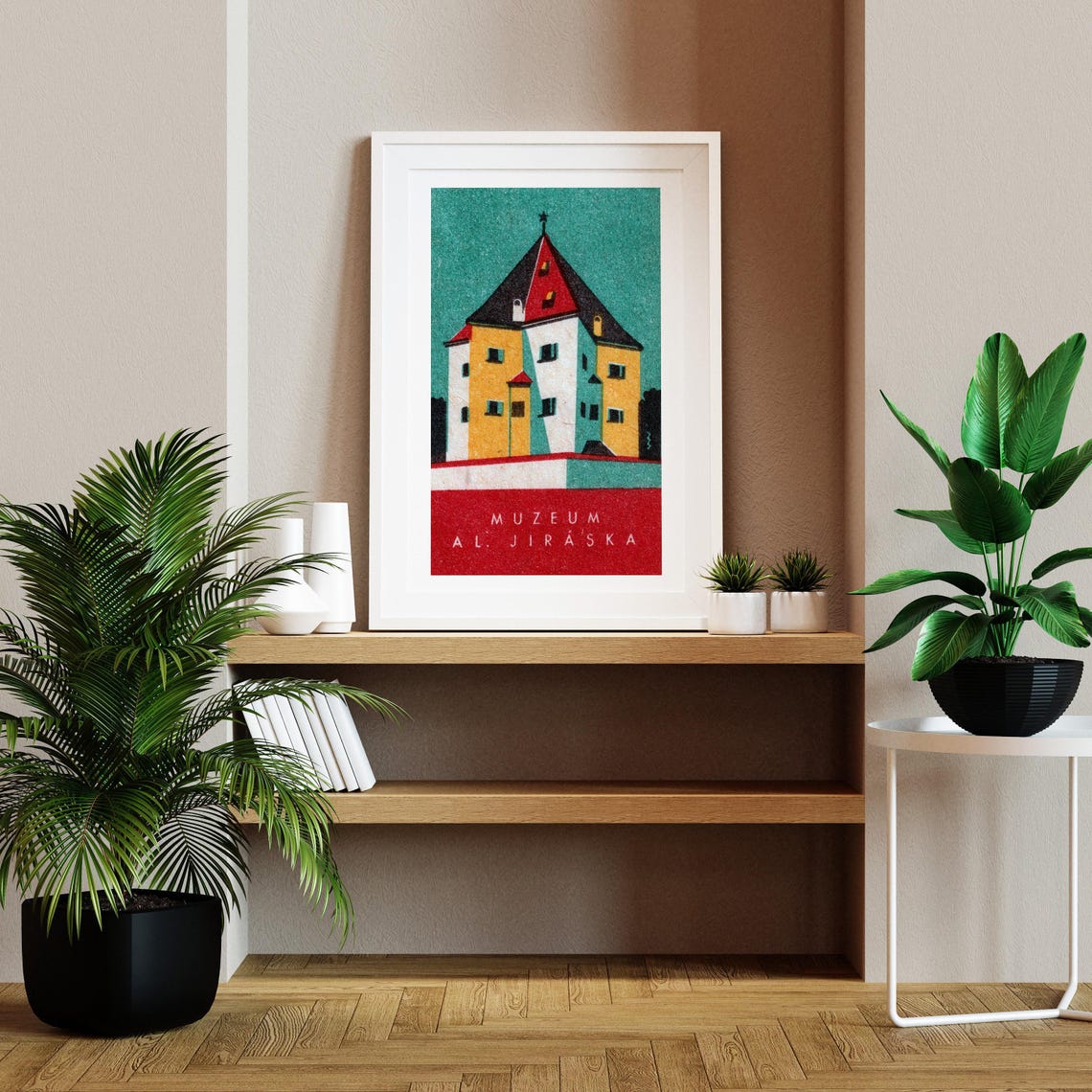 Alois Jirasek Museum Vintage Czech Castle Building Art Poster - Image 2