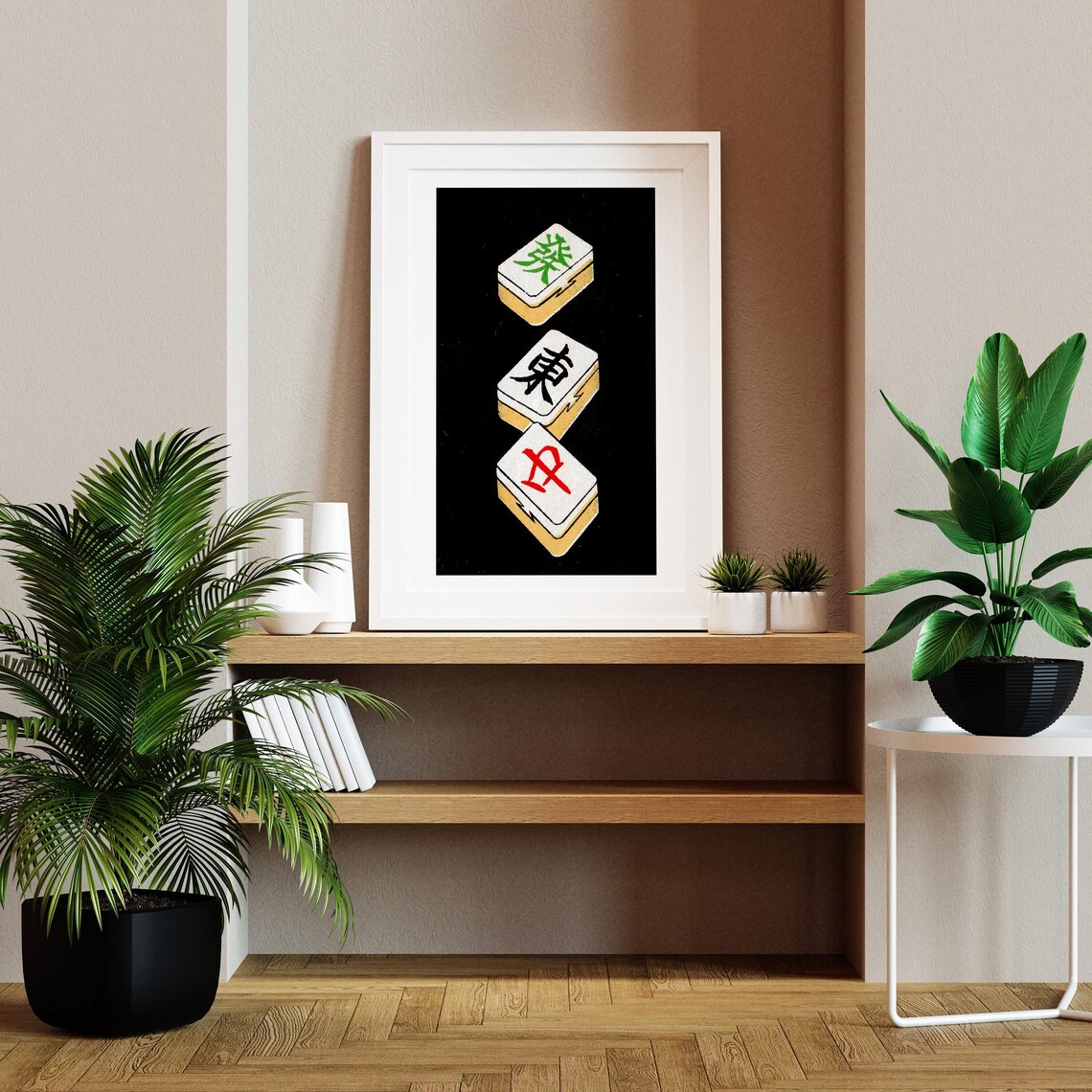 Majong Tiles Aesthetic Vintage Japan Art Poster - Image 2