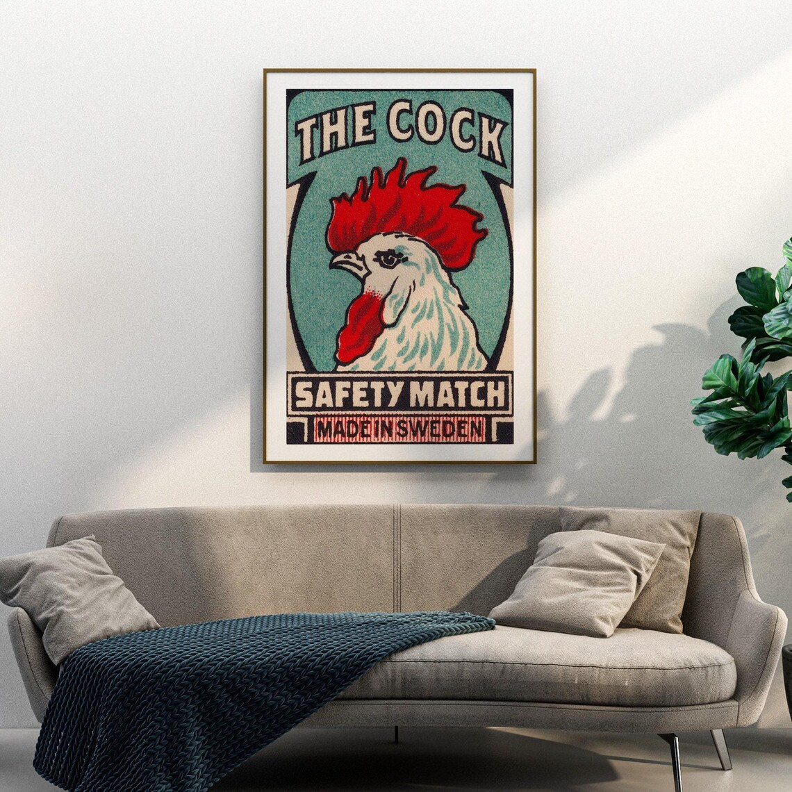 The Cock Matchbox Vintage Sweden Poster Print - Image 3