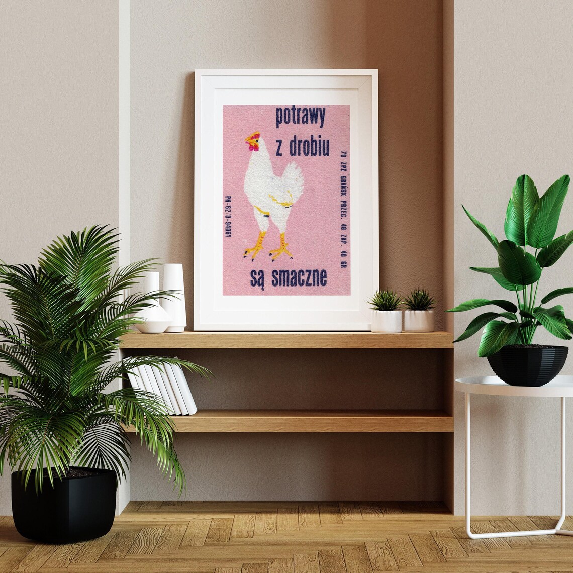 Potrawy Z Drobiu Sa Smaczne Polish Chicken Matchbox Label Poster - Image 2