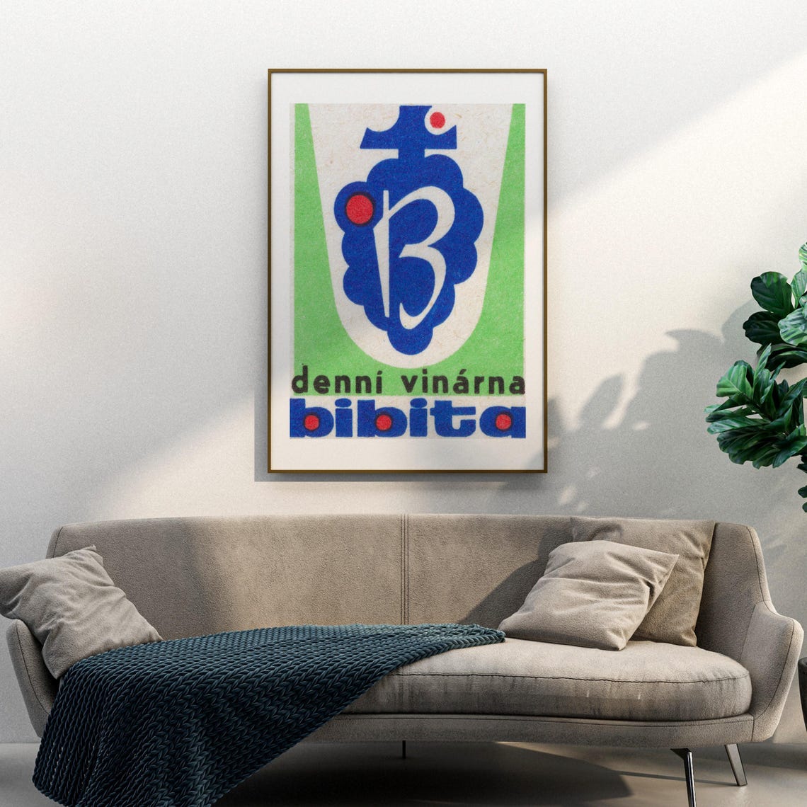 Bibita Czech Daily Wine Bar Vintage Matchbox Label Art Print - Image 3