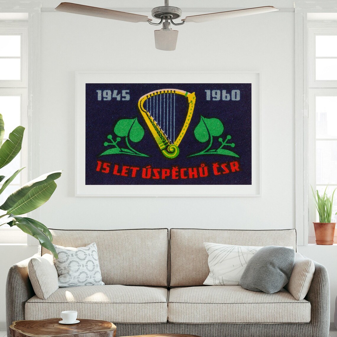 Golden Harp 15 Years CSR Anniversary Music Celebration Vintage Poster - Image 3
