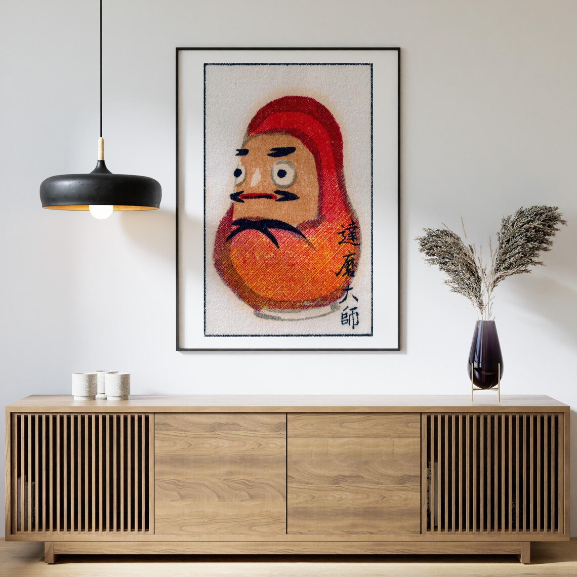 Cozy Japanese Man In Rug Matchbox, Vintage Art Print - Image 4