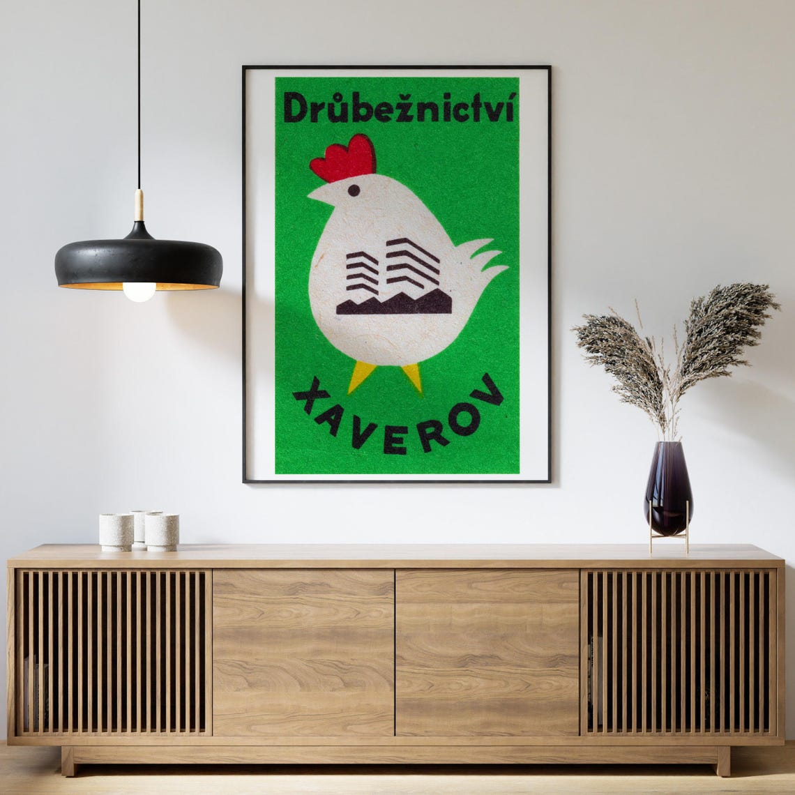 Drubeznictvi Xaverov Czech Poultry Chicken Vintage Label Poster - Image 4