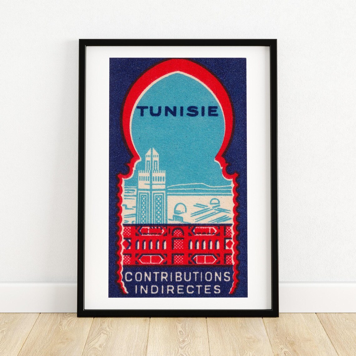 Tunisia Matchbox Vintage Sweden Poster Print