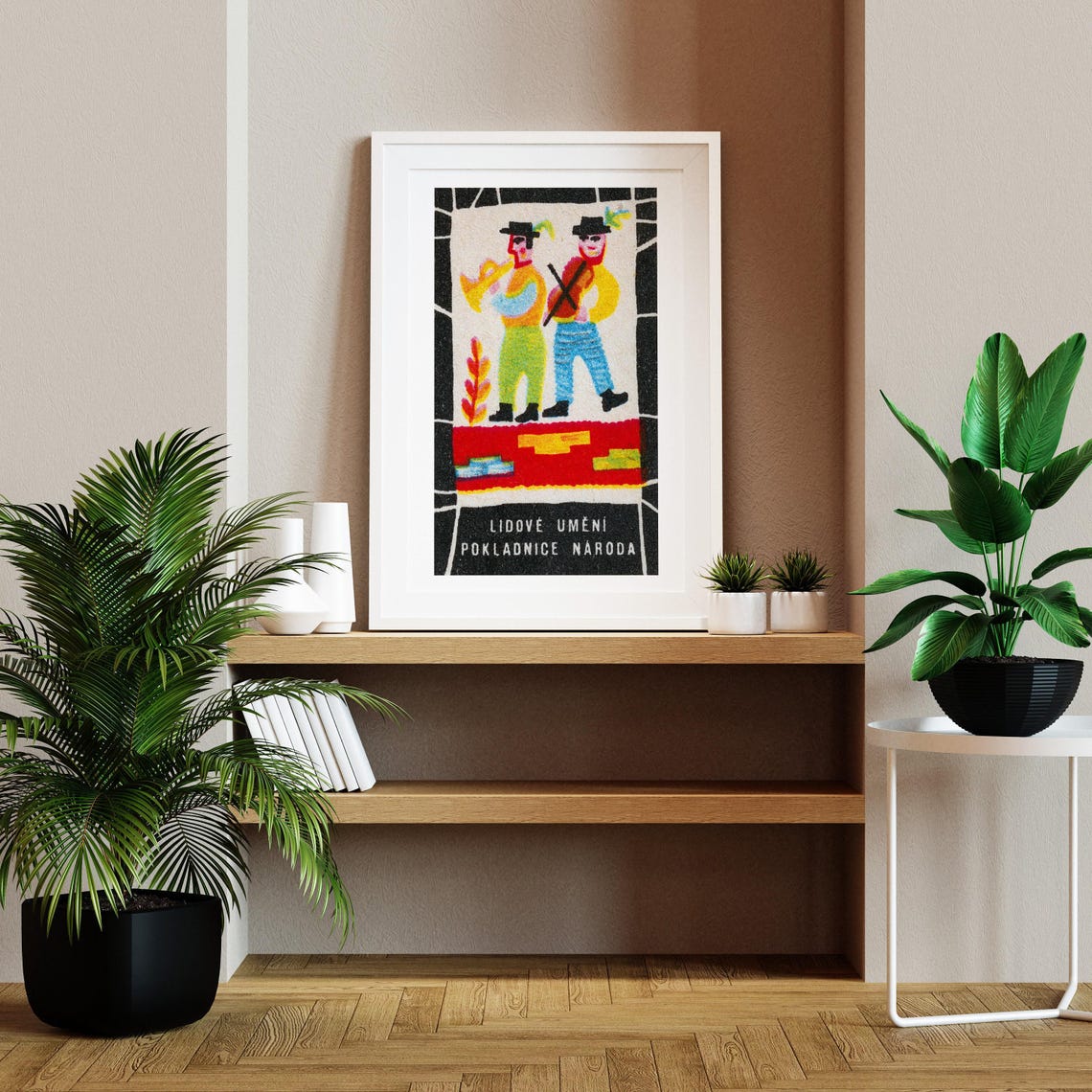 Lidove Umeni Pokladnice Naroda Czech Folk Musicians Vintage Poster - Image 2