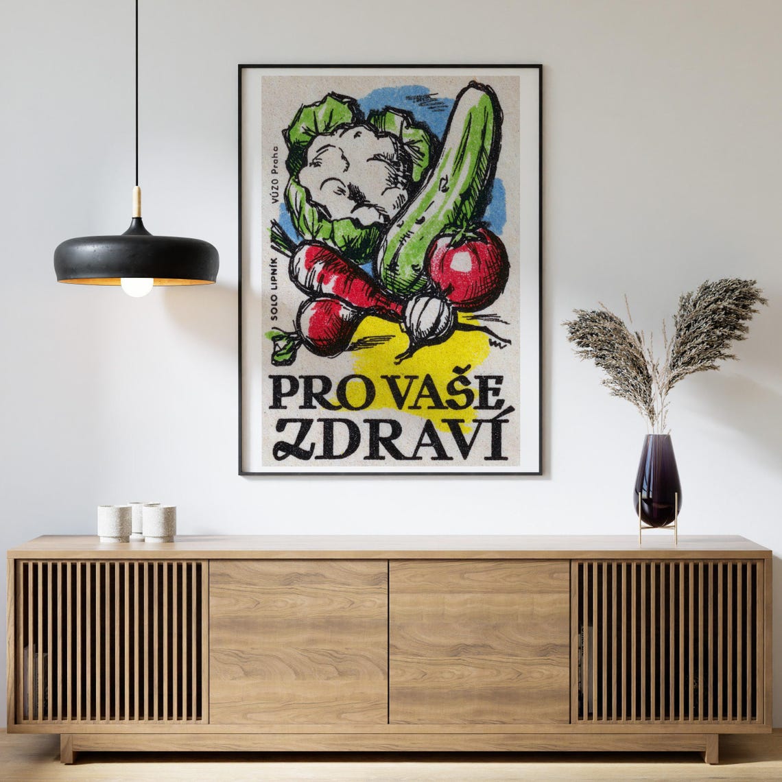 Pro Vaše Zdraví Solo Lipník Vegetable Still Life Matchbox Art Poster - Image 4