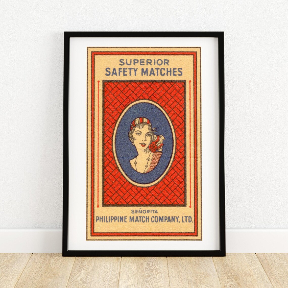 Señorita Superior Safety Matches Philippine Woman Portrait Art Poster