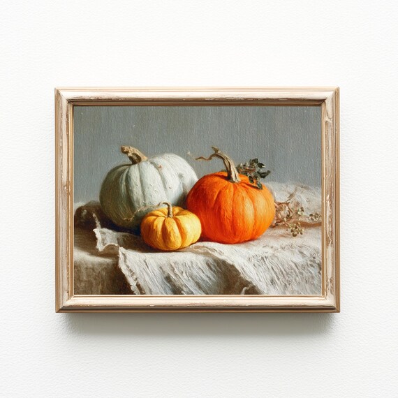 Vintage Pumpkin Patch Poster, Rustic Autumn Decor