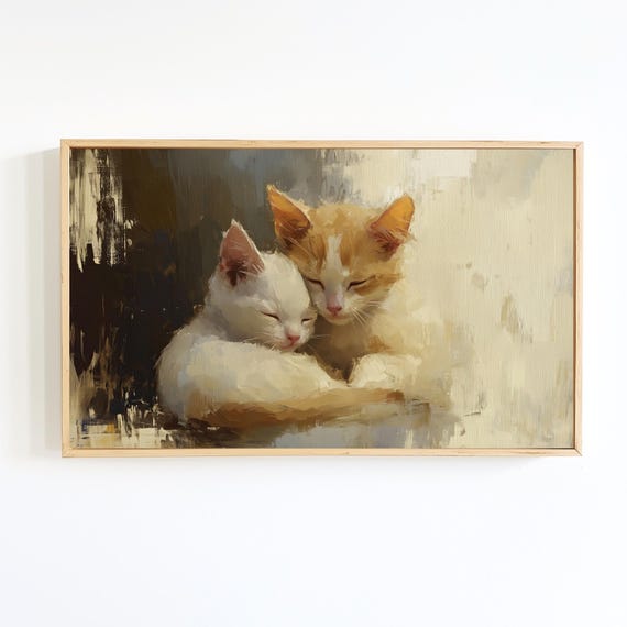 Sleeping Kittens Fine Art Print Cozy Nursery Decor