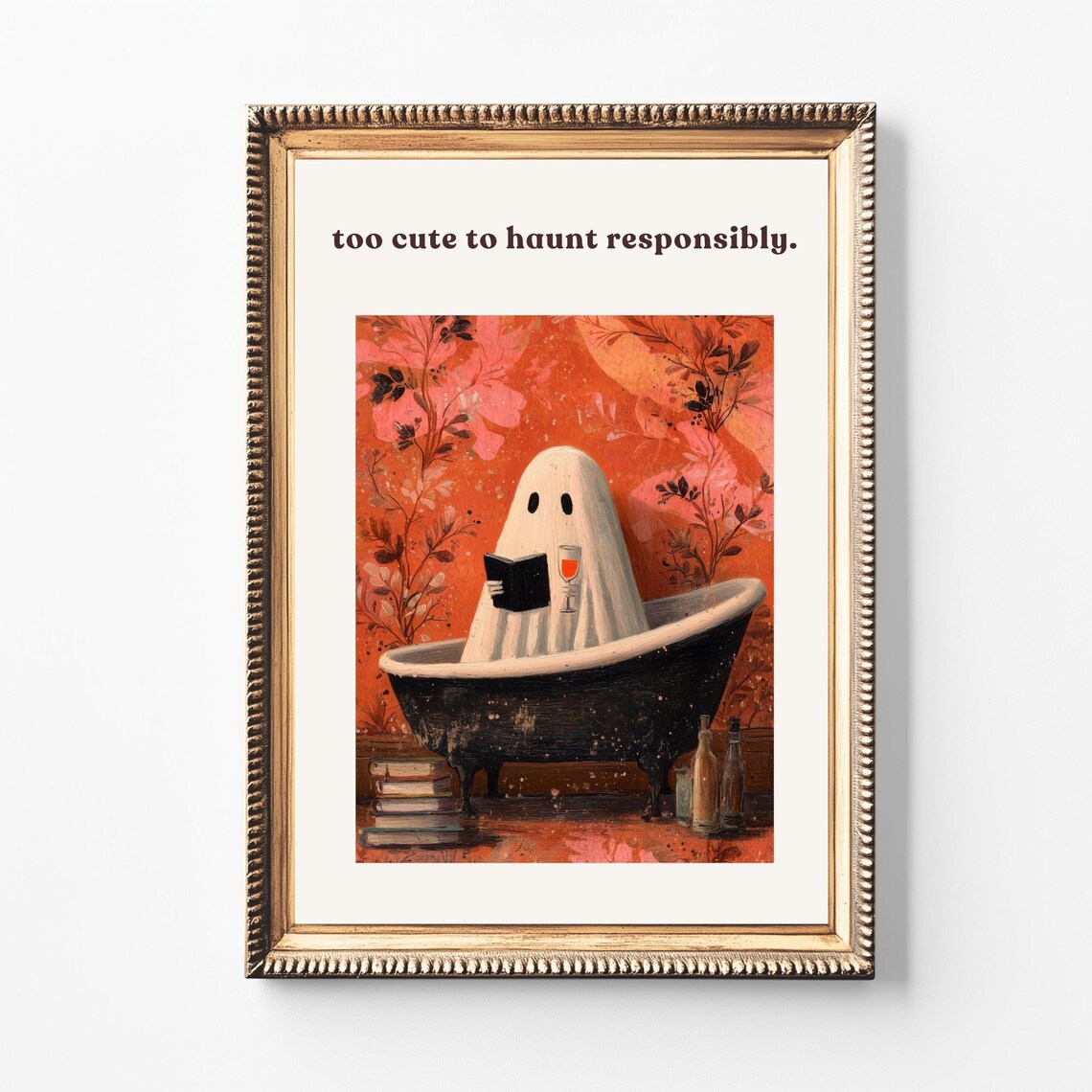 Funny Bathroom Print Spooky Selfcare Art