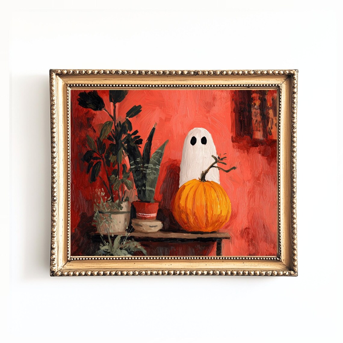 Whimsical Pumpkin Halloween Art Print