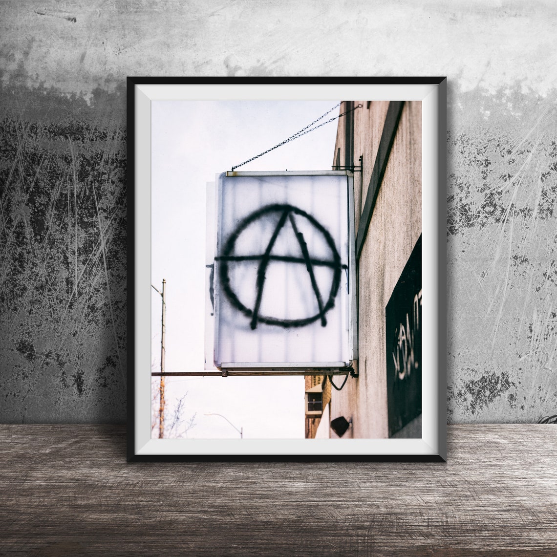 Anarchy Circle-A Graffiti Symbol Street Sign Wall Photo Poster