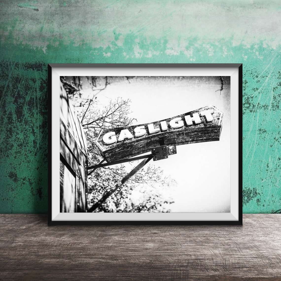 Gaslight Channel Letter Blade Sign Lincoln Park Chicago Poster - Image 2