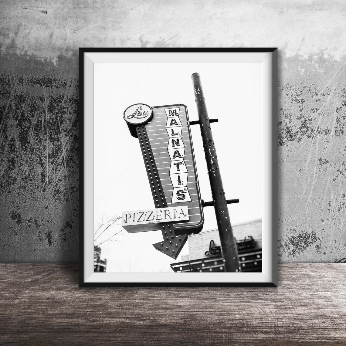 Chicago Sign, Lou Malnatis Pizzeria Travel Poster - Image 2
