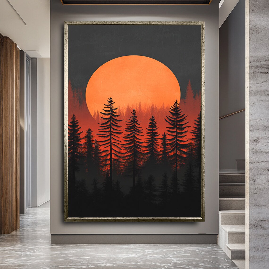 Sunset Landscape Art Print, Nature Inspired - Image 3