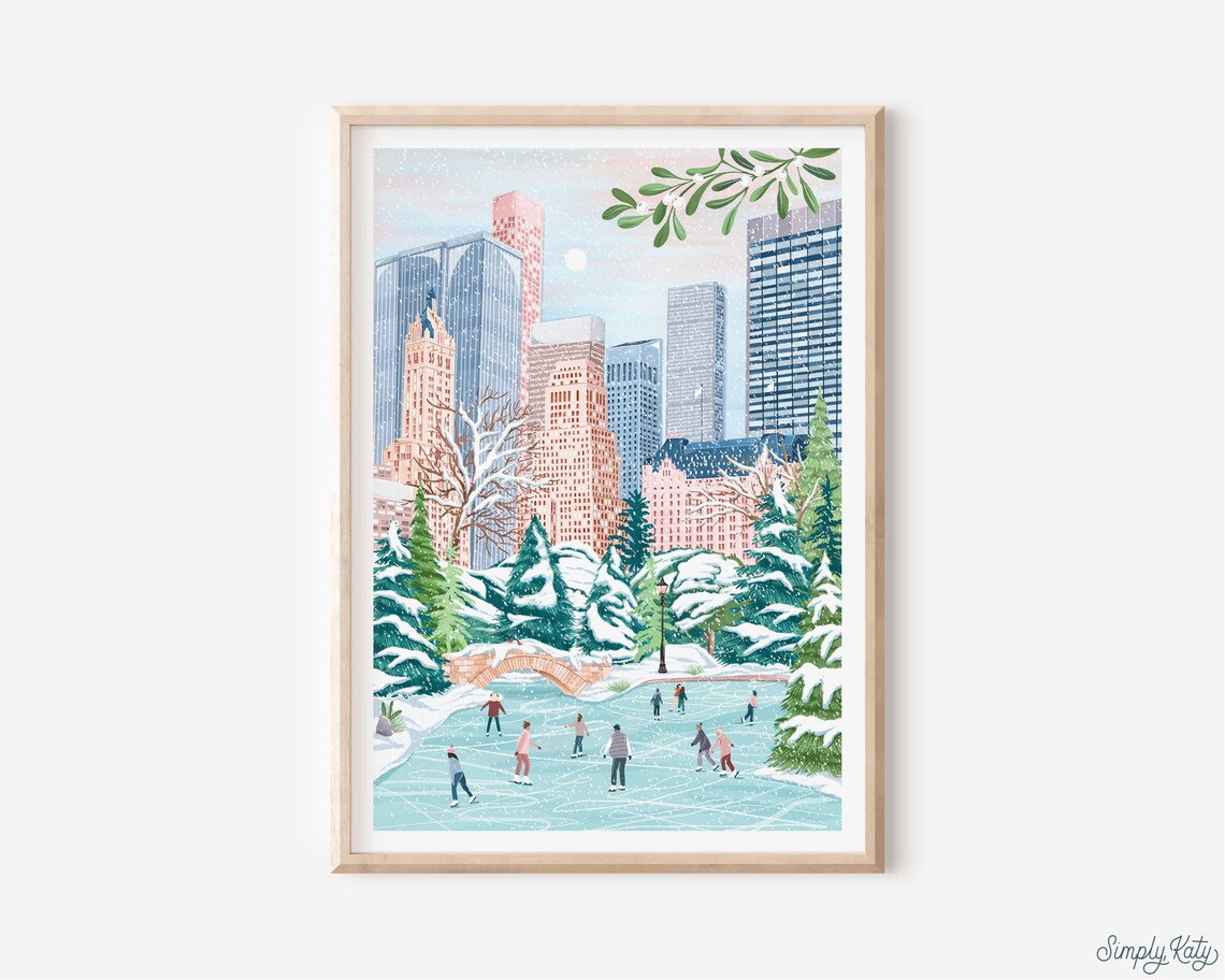 Central Park New York Travel Poster, Maximalist Decor - Image 2