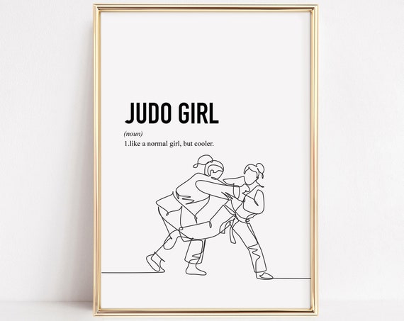 Judo Poster, Teen Room Decor Wall Art Print