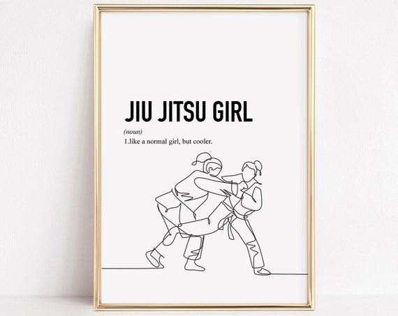 Jiu Jitsu Poster, Teen Room Decor Art Print