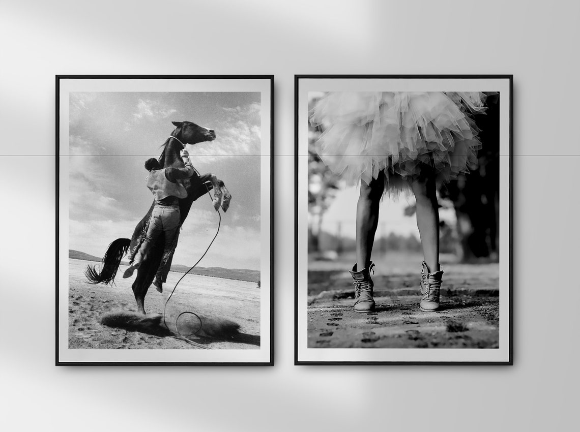 Retro Western Print Cowgirl Poster Wild West Black And White Fashion Wall Art Cowgirl Decor Trendy Wall Art Dorm Room Decor - Image 4