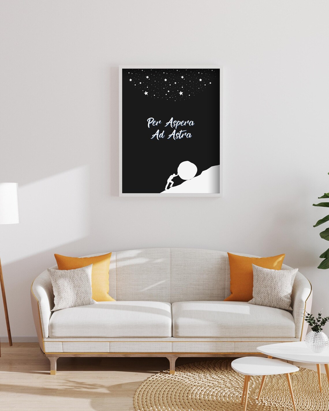 Per Aspera Ad Astra, Minimalist Motivational Poster