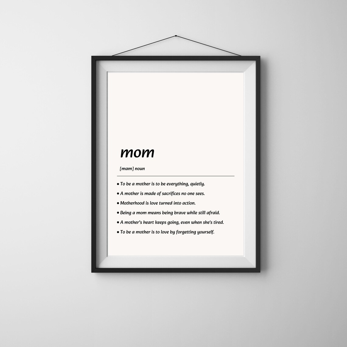 Mom Definition Minimalist Motherhood, Mother’s Day Gift - Image 2