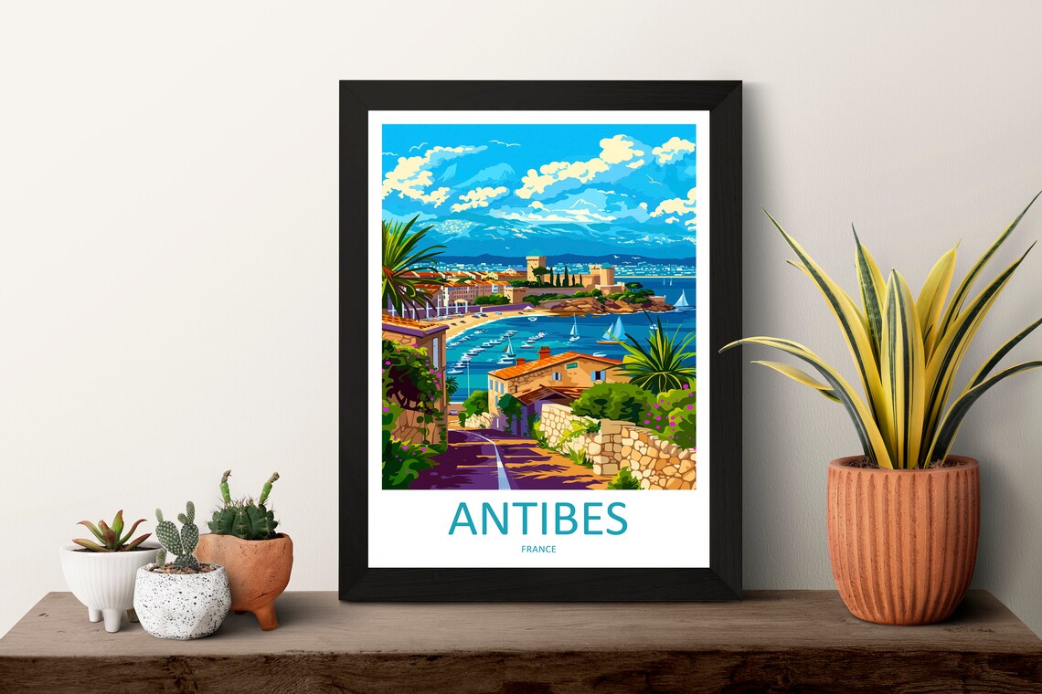 Antibes Travel Poster, France Wall Art Print - Image 2