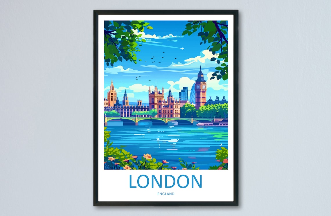 London Wall Hanging Home Decor Travel Poster