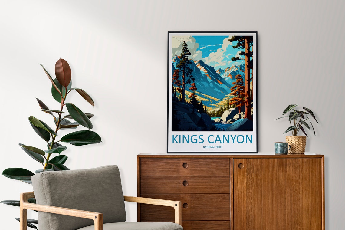 Kings Canyon National Park Poster with Rugged Sierra Nevada Peaks - Image 2