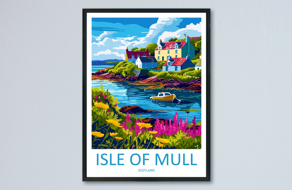 Isle Of Mull Travel Print Wall Art Isle Of Mull Wall Hanging Home Dcor Isle Of Mull Gift Art Lovers Scotland Art Lover Gift Isle Of Mull