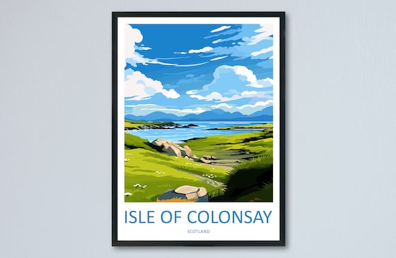 Isle Of Colonsay Travel Poster, Scotland Wall Art